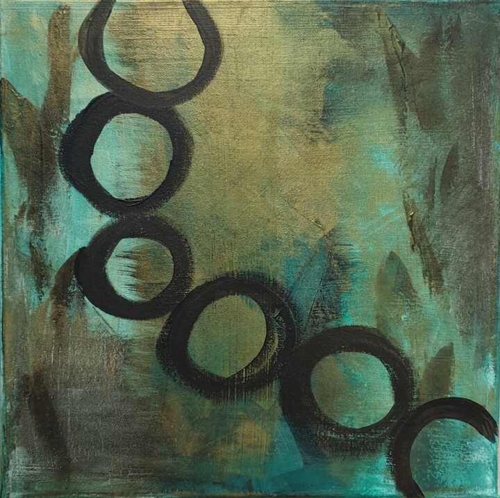 Peinture intitulée "Lagon" par Julie Verhague, Œuvre d'art originale, Acrylique