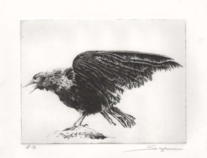 Le corbeau Printmaking, 5.9x7.9 in