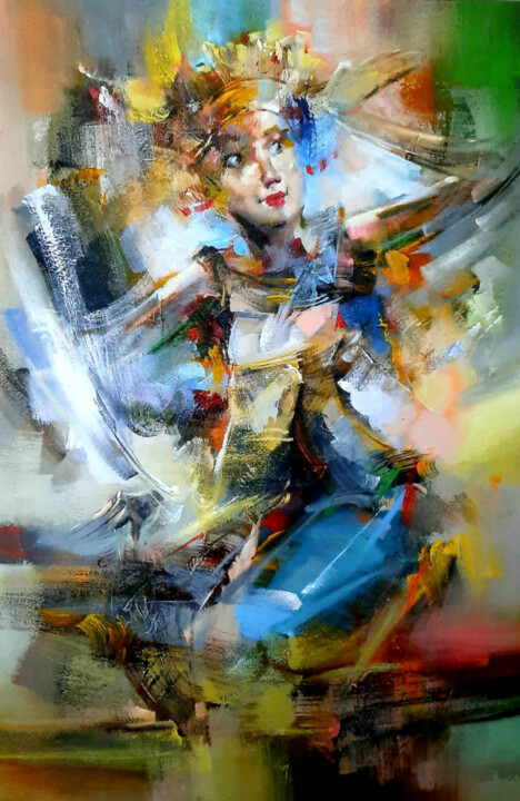 Balinese Dance #2 绘画, 39.4x25.6 in