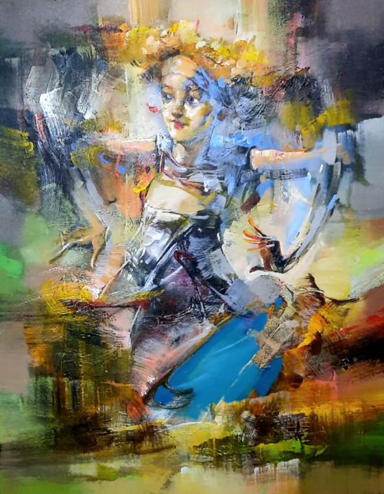 Balinese Dance 绘画, 35.4x27.6 in