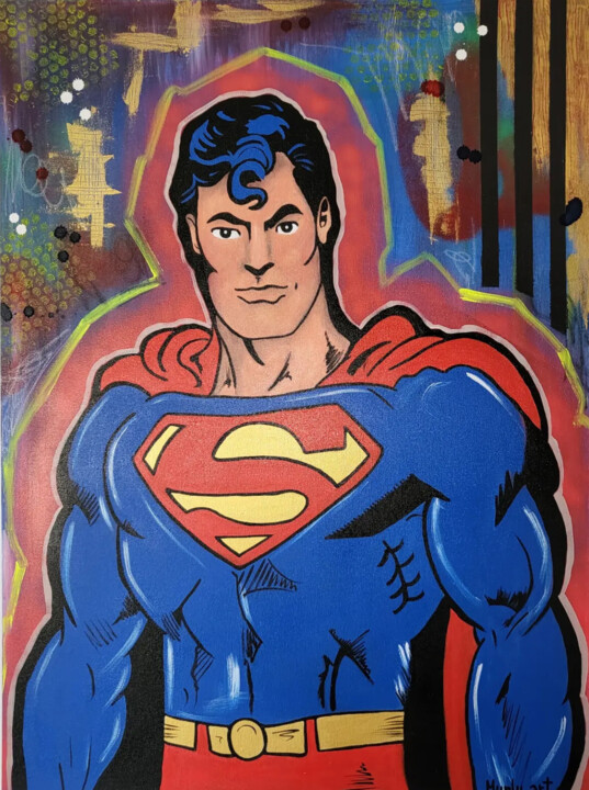 Superman 绘画, 31.5x23.6 in