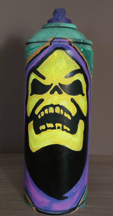 SKELETOR Masters of the universe (bombola spray) 雕塑, 7.1x2.8 in