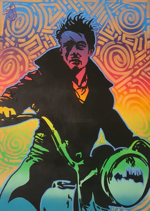 REBEL SOUL (James Dean) 绘画, 27.6x19.7 in
