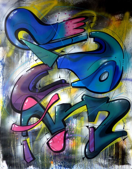 Tag n° 2203 绘画, 54.7x42.1 in
