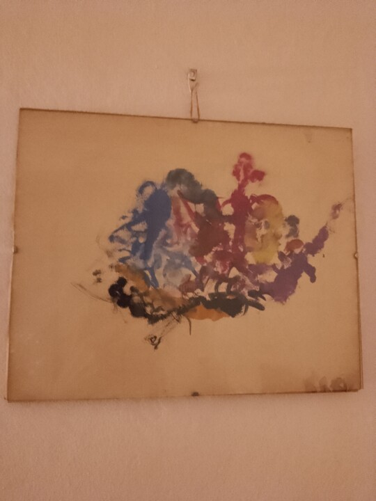 Painting titled "Le Bateau corbeille…" by Fred L'Experimentateur, Original Artwork, Watercolor