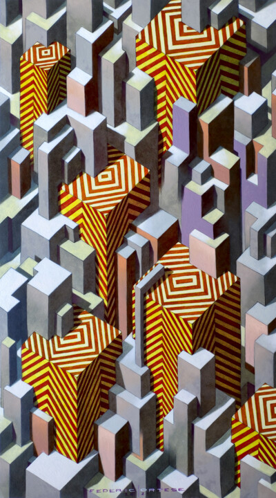 The infinite city 2 绘画, 24.8x13.8 in