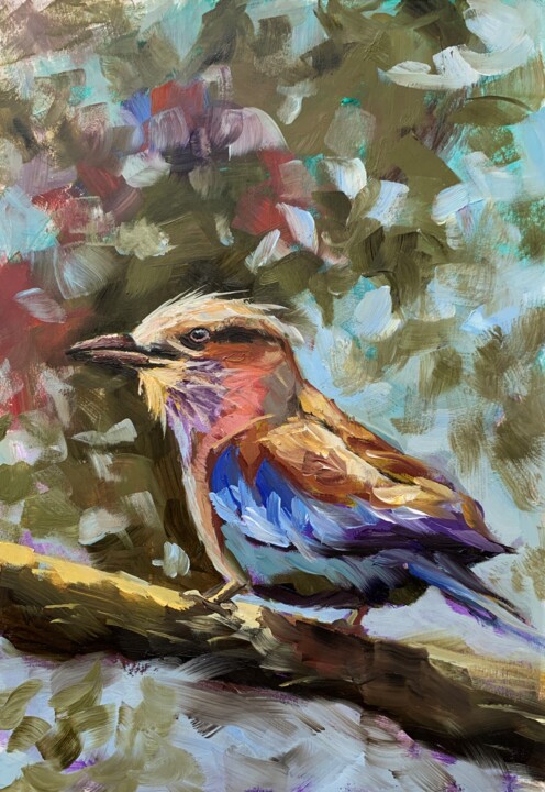 Bird on the branch. 绘画, 11.7x8.3 in
