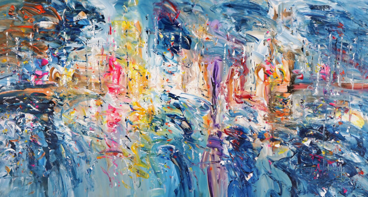 绘画,  32.7x61 in 