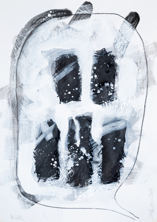 NO WAR 绘画, 23.2x16.5 in