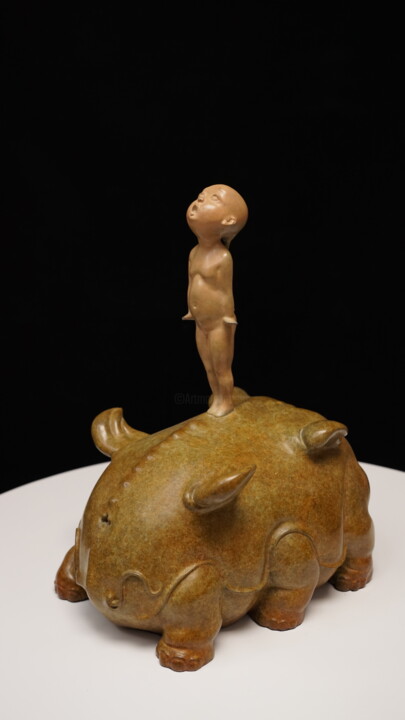 제목이 "混沌·天问(seeking the m…"인 조형물 Zhao Yongchang로, 원작, 청동