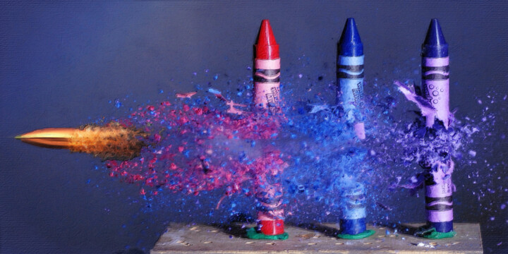 Robb Elementary School shooting dark Symbolic 拼贴, 12x24 in
