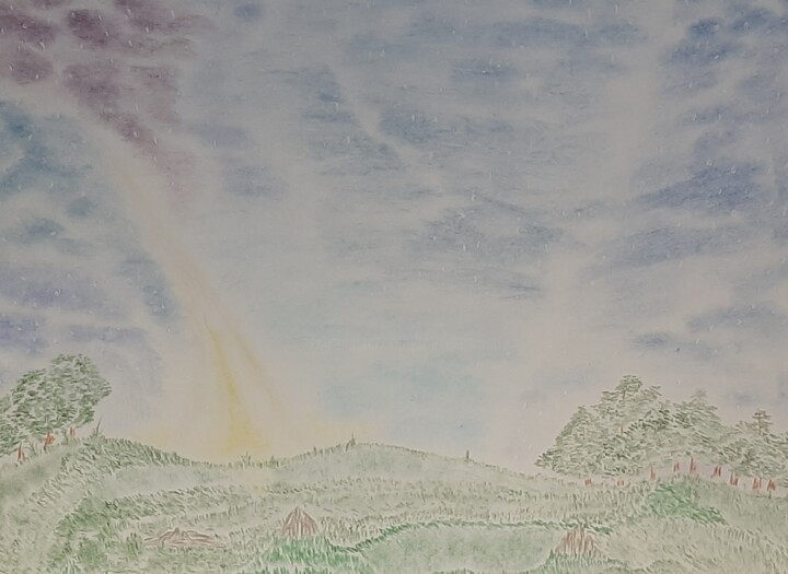 coup de foudre au sol 图画, 11.8x16.5 in
