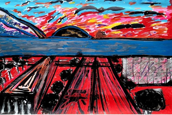 C'est Marseille bébé 绘画, 8.3x11.4 in