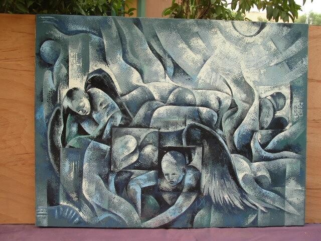 Painting titled "predestined fate?" by Joshua Nyatefe, Original Artwork