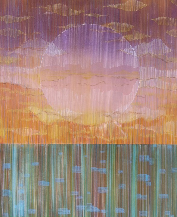 Le soleil se couche toujours quelque part 绘画, 31.9x25.6 in