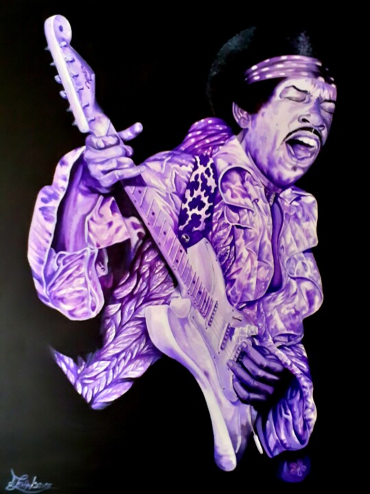Jimi Hendrix 绘画, 39.4x31.5 in