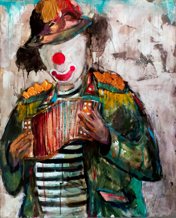 SERIE PAYASO 00012 绘画, 39.4x31.9 in