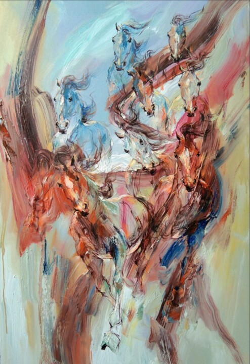 Never Tired 绘画, 55.1x35.4 in