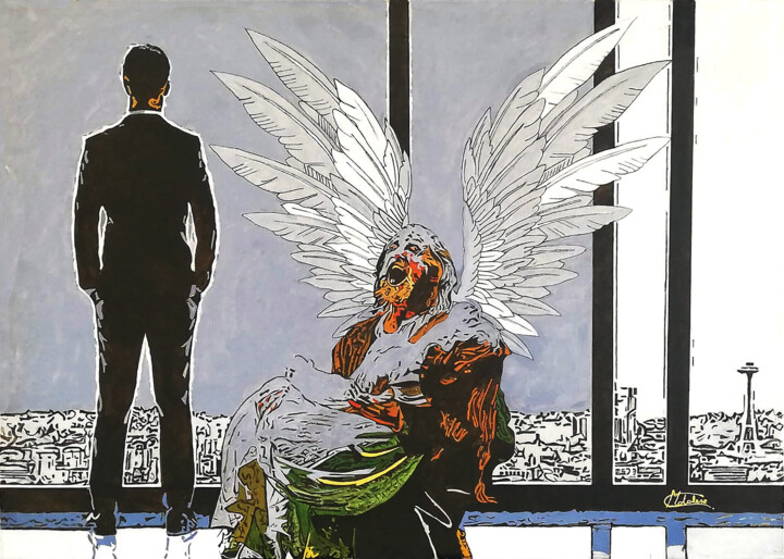 Il grido dell'Arcangelo 绘画, 19.7x27.6 in