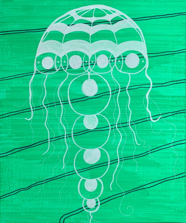 Agroglyphe à la méduse 绘画, 21.7x18.1 in