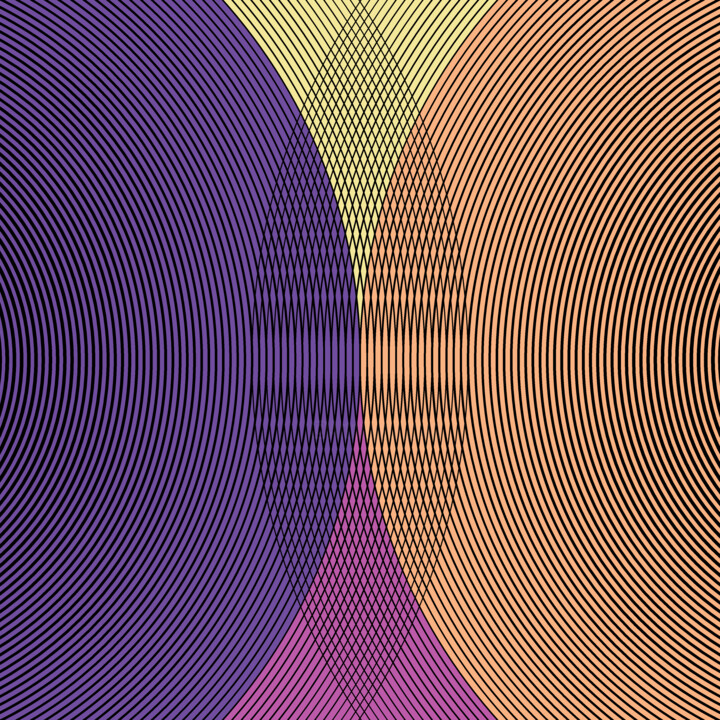 Digitale Kunst mit dem Titel "Circular Interferen…" von Dr. Matthias Kerling, Original-Kunstwerk, Digitale Malerei