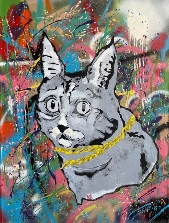Cat 绘画, 31.5x23.6 in