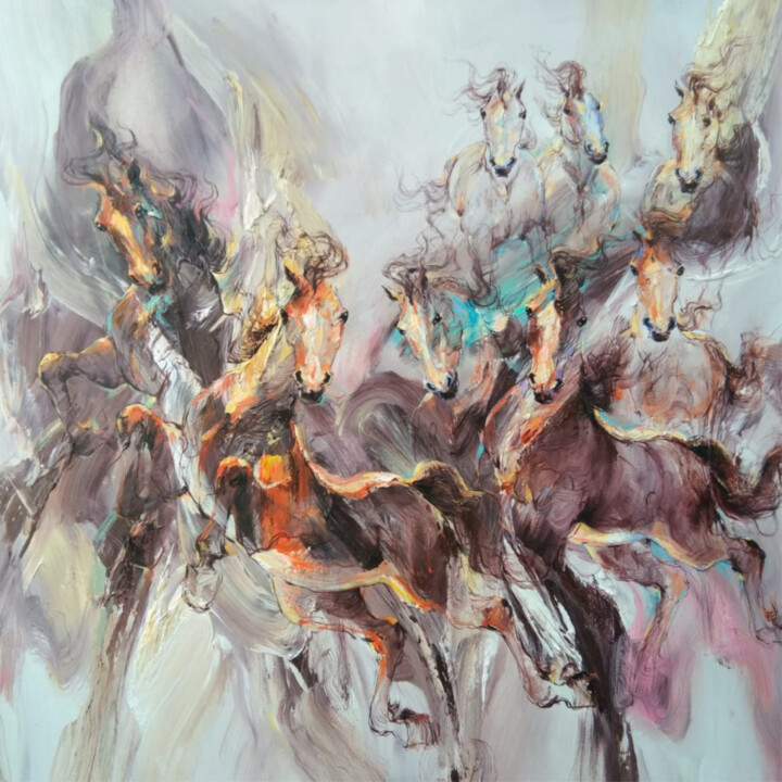To the Land of Dreams #2 绘画, 55.1x55.1 in