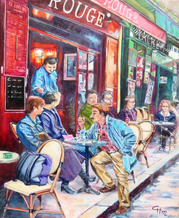 Peinture intitulée "CONVIVIALITE" par Chantal Martin (chm), Œuvre d'art originale, Acrylique Monté sur Châssis en bois