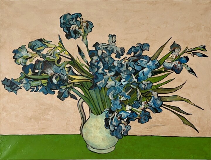 Peinture intitulée "Iris Metropolitan" par Arnaud Feuga, Œuvre d'art originale, Huile Monté sur Châssis en bois