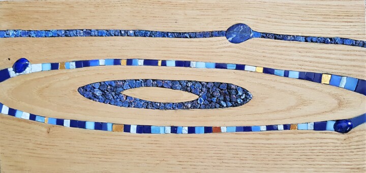 Elipse bleue 雕塑, 7.1x14.4 in