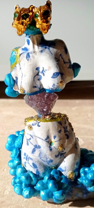 tiger goddess 雕塑, 7.1x5.1 in