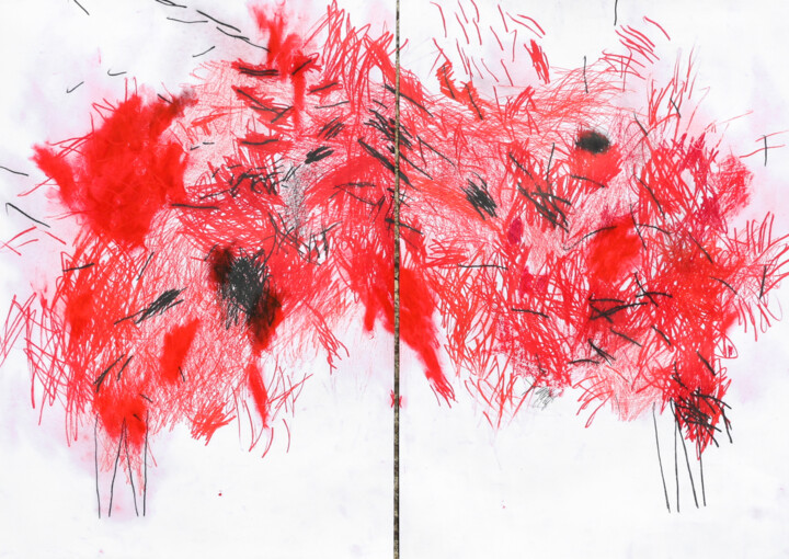 Painting titled ""The human has this…" by Giulio Benatti, Original Artwork, Pastel