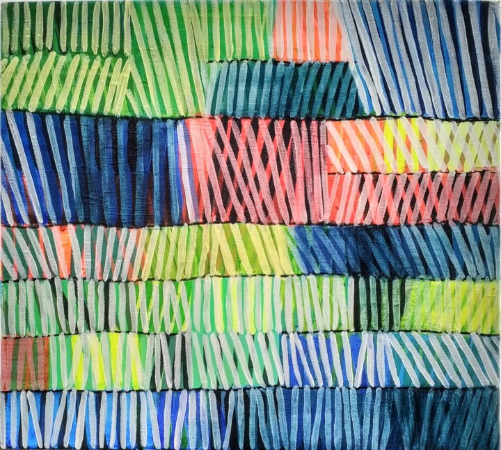 Painting titled "Approaching Thunder" by Marjory Mulrooney, Original Artwork, Acrylic Mounted on Wood Stretcher frame
