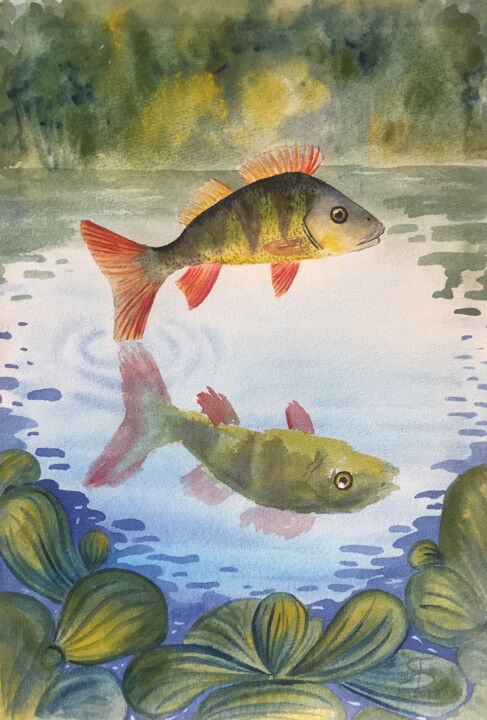 Above the water 绘画, 15.4x10.6 in