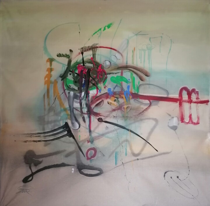 FLUORA 绘画, 63x63 in