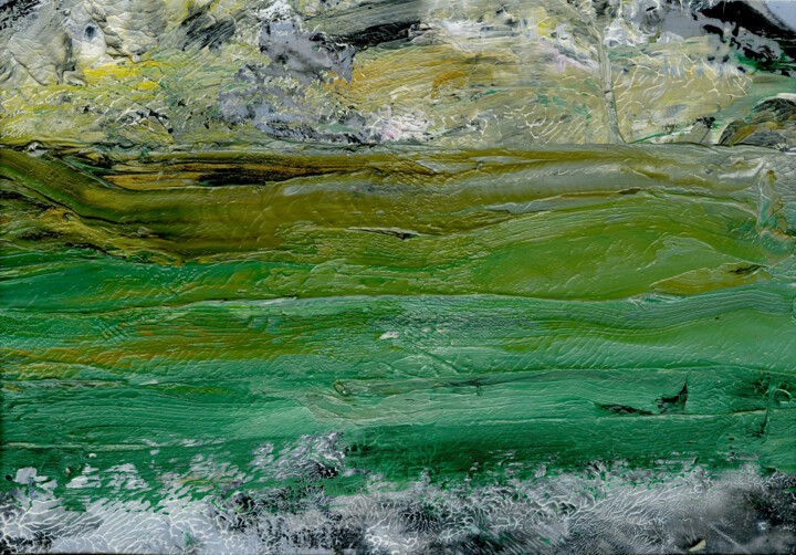 Painting titled "A short conversatio…" by Jim Fischer, Original Artwork, Oil