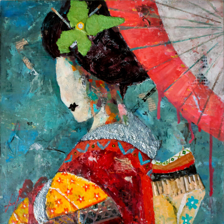 SERIE GEISHA 00065 绘画, 15.8x15.8 in