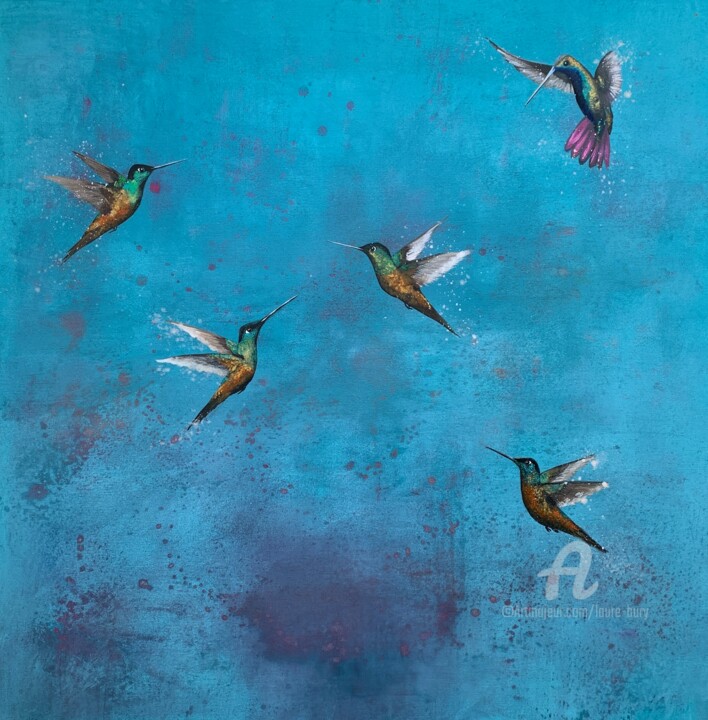 Rise Like An Angel II 绘画, 35.4x35.4 in