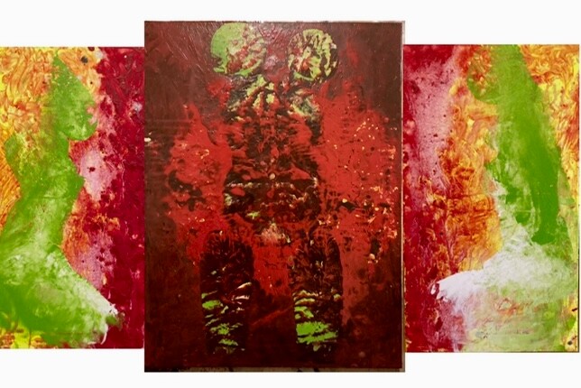 Womanly trinity, triptyque 绘画, 31.5x55.1 in