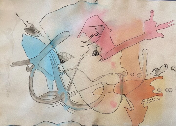 in your head 绘画, 11.4x16.1 in