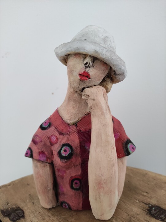 Dame au chapeau 雕塑, 7.9x3.9 in