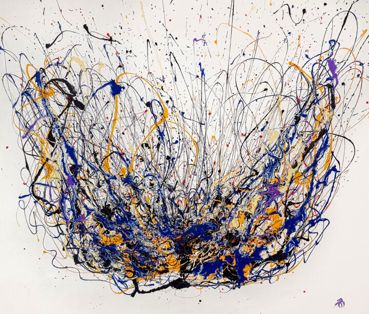 Sprucigi N-8 (H)142x(W)165 cm. Splash Abstract Painting Pittura, 52x61 in