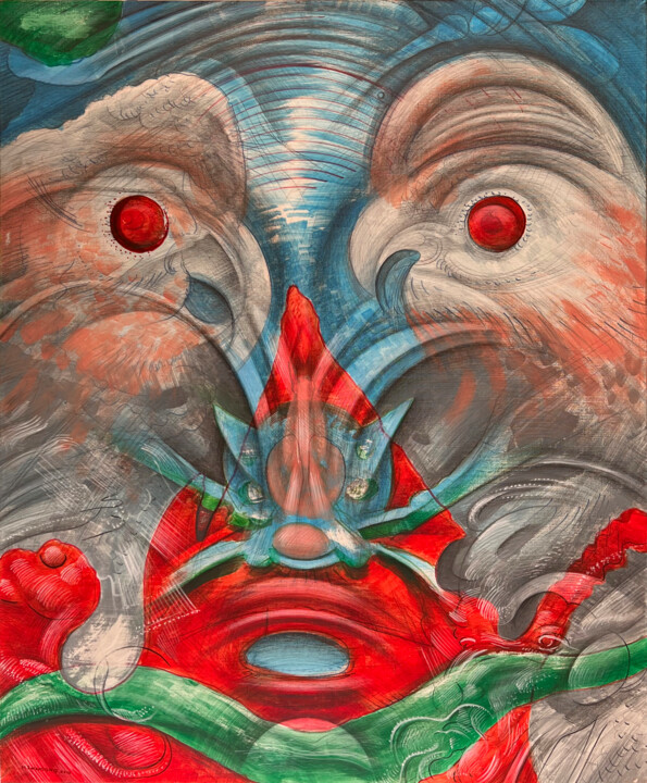 Painting titled "Pre-Poster 101" by Philipp Rukavishnikov, Original Artwork, Acrylic