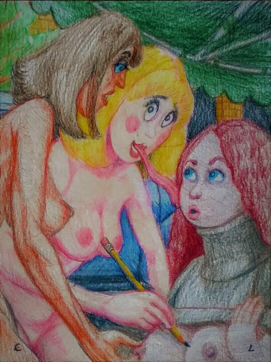 Betsy has doubts about these new Friends 图画, 10x8 in