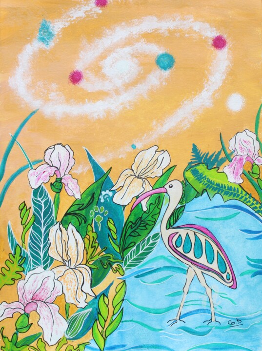 Peinture intitulée "Cadeau de l'instant…" par Corinne Brossier (Atelier de l'imaginaire), Œuvre d'art originale, Acrylique