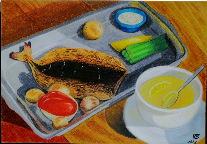 Fish and chips 图画, 8.3x11.7 in