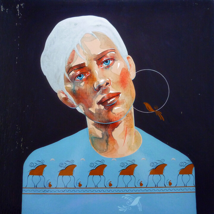 Sentimental youth 绘画, 17.7x17.7 in