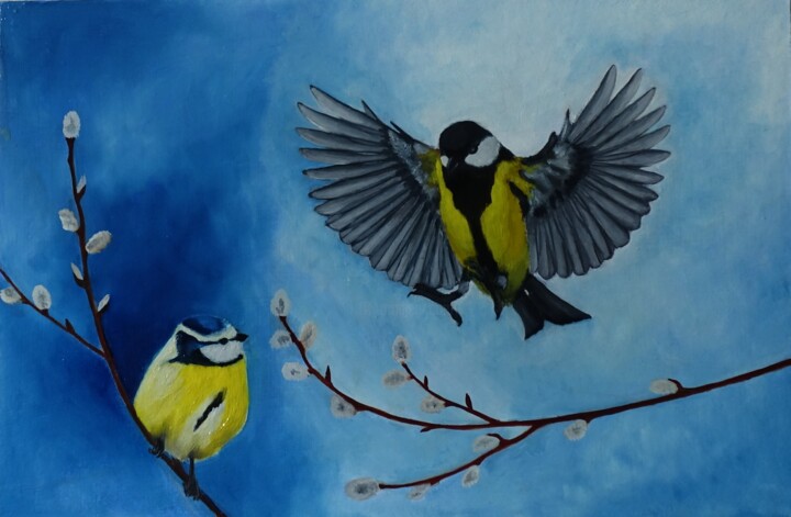 Sounds of spring 绘画, 7.9x11.8 in