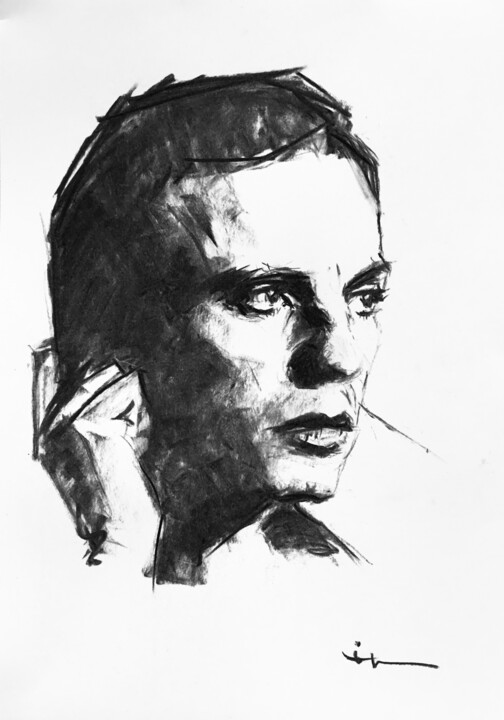 Hommage à Jean-Louis Trintignant 图画, 16.5x11.4 in