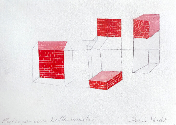 "Rattraper une belle…" başlıklı Resim Dorine Knecht tarafından, Orijinal sanat, Pastel